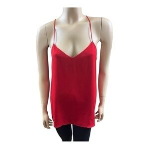 Express Red Fitted Sleeveless Camisole